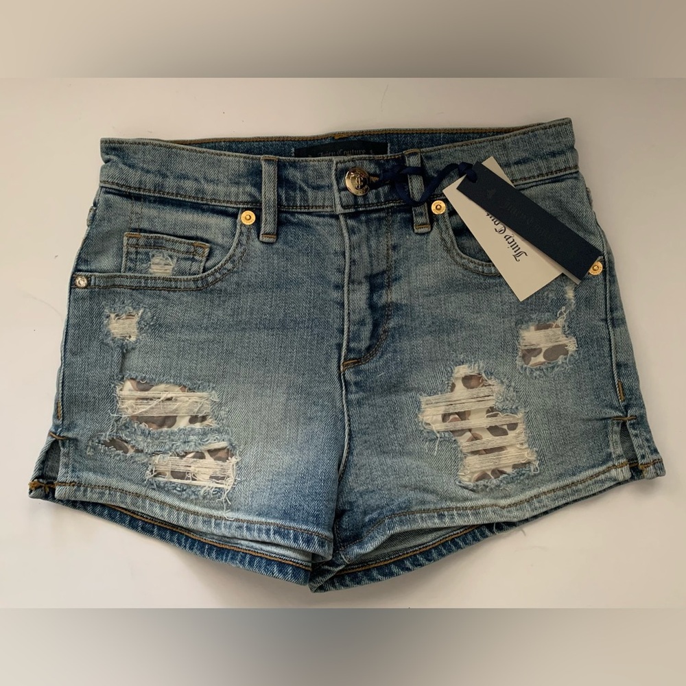 NWT Juicy Couture Denim Jeans Shorts Sizes 24 25 26